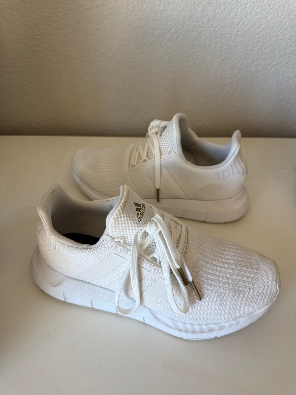 adidas Women’s White Knit Sneakers